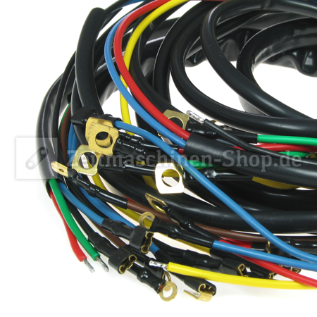 Wiring harness for Junak M10 with colored wiring diagram
