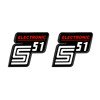 2x sticker for Simson S51 Electronic red-white | 1.Quality UV-resistant new