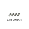 4 x grooved nails 2.5x8 DIN1476 [type plate] for MZ Simson Zündapp Hercules NSU