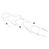Bowden cable set for Simson KR51 / 1 Schwalbe (with outside thread) 5-part - white