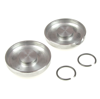 Cover cap (pair) made of aluminum with snap ring for suspension for Simson AWO tours