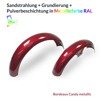 Powder coating service mudguards fenders Simson S51 in metallic (Candy)