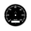 Speedometer dial ø80mm for MAW speedometer 120 km / h suitable for AWO, EMW, BK 350