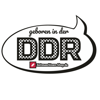 Sticker "DDR" (100x70 mm) oval - UV-resistant