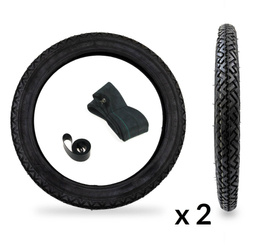 2x Reifen Schlauch Felgenband 2.25x16 für Mofa Puch Zündapp Hercules Kreidler