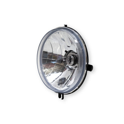 Scheinwerfer KLARGLAS mit Glühbirnen H4 E-Zeichen + Fixierring für Simson SR50 