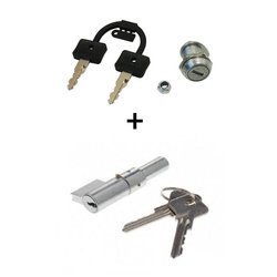 Schloss für Seitendeckel + Lenker mit 4 Schlüssel für Simson S50 S51 (ab Bj 88)