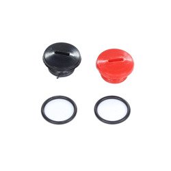 Verschlußschraube Schwarz/Rot mit O-Ringen passend für Simson S50 S51 S70 SR50