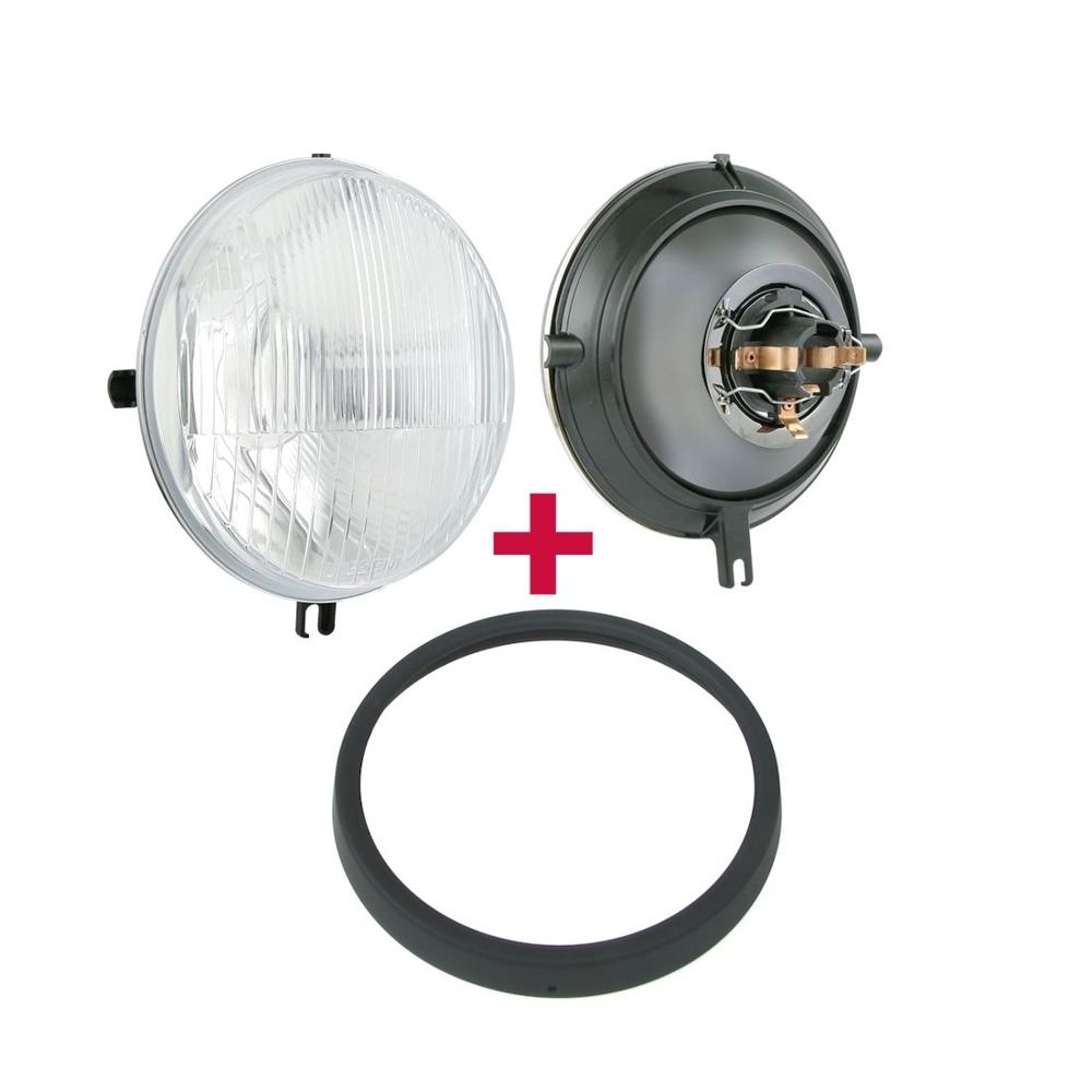 Scheinwerfereinsatz Lampenring passend für Simson SR50 SR80 rund E-Prüfzeichen 