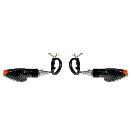 2x Blinker LED M8x1,25 12-LED hinten / vorne für Roller ATV Motorrad (E-geprüft)