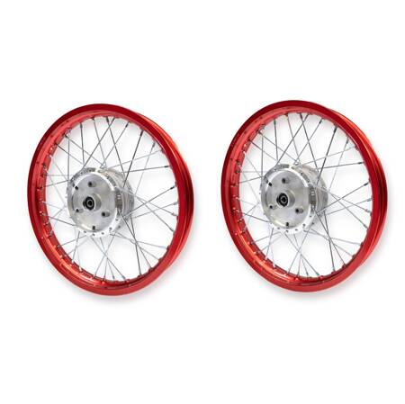 2x Speichenrad ALU 1,60 x 16" für Simson S50 S51 KR51 SR4 -  rot