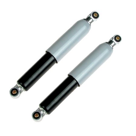 Paar Federbeine Stoßdämpfer mit Plastikhülse für Simson KR51 SR4-  grau/schwarz