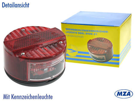 Rücklicht rund ø120mm E-Prüfzeichen + Halterung mit Simson S51 KR51 SR50 S53 S83