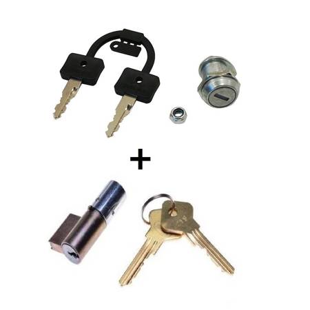 Schloss für Seitendeckel + Lenker mit 2 Schlüssel für Simson S50 S51 bis Bj. 87