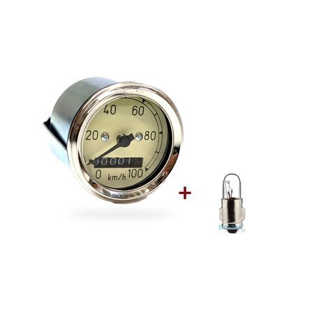 Tachometer + Kugellampe 12V ø60mm für MZ RT125/1/2/3, IWL Berlin Pitty Wiesel