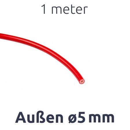 Zündkabel ø5mm rot PVC 1mm² für Simson S50 S51 KR51, MZ, Hercules - 1 Meter
