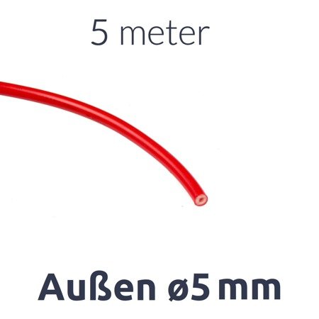 Zündkabel ø5mm rot PVC 1mm² für Simson S50 S51 KR51, MZ, Hercules - 5 Meter