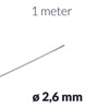 1m x Bowdenzugseil Innenzug ø2,6 mm für Moped, Motorrad - Seilzug je Meter
