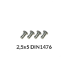 4 St. x Kerbnagel 2,5x5 DIN1476 [Typenschild] für MZ Simson Zündapp Hercules NSU