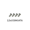 4 x grooved nails 2.5x5 DIN1476 [type plate] for MZ Simson Zündapp Hercules NSU