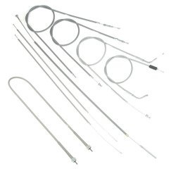 Bowden cable kit + speedometer cable for SIMSON KR50 (8pc) - grey