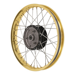 Spoke Wheel 1.50x16 Inch Alloy Rim for SIMSON DUO, KR51 Models – Gold/Chrome