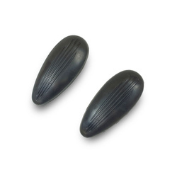 Pair Rubber Tank Knee Pads for Simson AWO 425 - Black