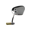 Left kidney-shaped mirror for Simson AWO SR2, IWL, MZ, EMW - Chrome