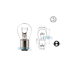 12V P21/5W BAY15d Motorcycle Brake Light Bulb E-Marked, in Box