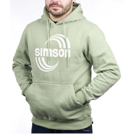 SIMSON Cross motocross hoodie, sage, kangaroo pocket, XXXL