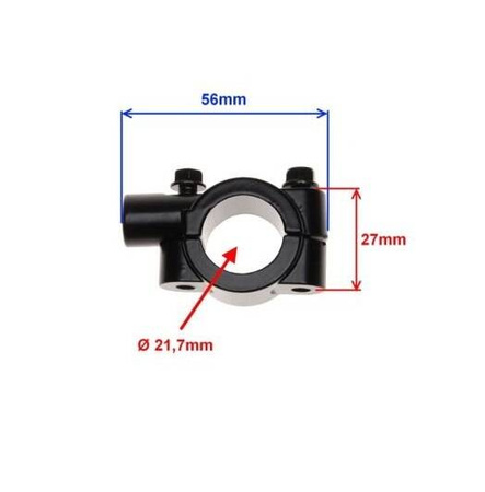 Universal mirror M8 / clamp angular shape (right / left) for moped moped Simson