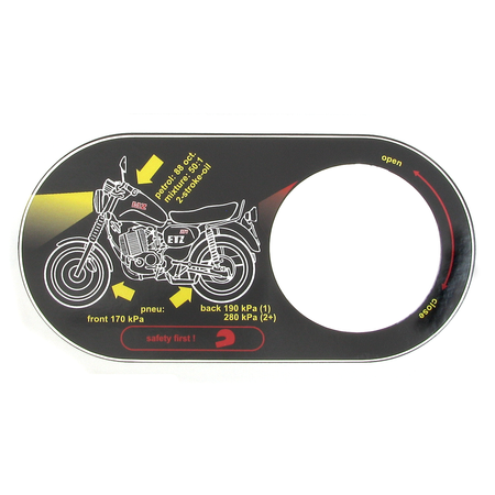 MZ ETZ 251 Fuel Cap Sticker - UV-Resistant, Fuel-Proof Adhesive
