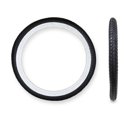 2.25x17 Whitewall Road Tire for Moped - Puch Zundapp Hercules Kreidler
