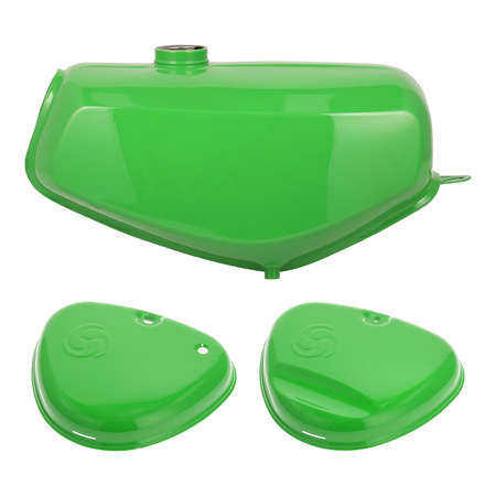 Enduro Fuel Tank Kit with Vortex Logo for Simson S51E/S70E - Green - MZA