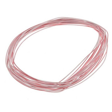 0.5mm² White-Red Vehicle Wire 10m - Car, Motorcycle, Moped