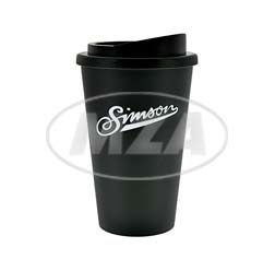 Kubek termiczny 350 ml z zakrętką SIMSON czarny