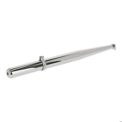 Exhaust silencer Ø28mm chrome-plated, including exhaust clamps S50 S51 S70 - 2nd choice quality