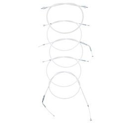 Cable kit & speedo cable M10xM10 for Simson SR2/SR2E (5pc) - white