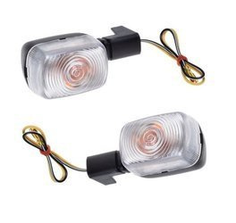 2x Turn Signals E-approved Front/Rear for Simson S53 S83 SR50 SR80 - White