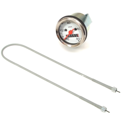 Speedometer cable Ø48 (80 km/h) grey w/ opening for Simson KR51 SR4