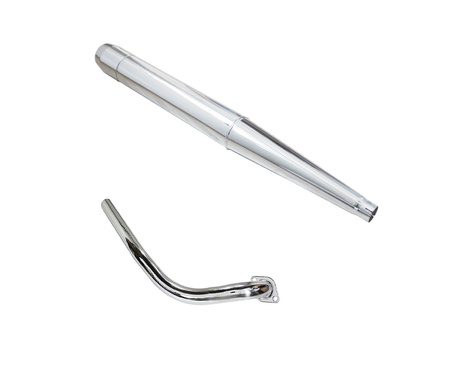 Exhaust & Header Set for Jawa 50 Type 23 Mustang - Chrome