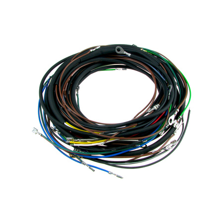 Cable harness for MZ ES175 / 0/1, ES250 / 0/1 with indicator - screw contacts + circuit diagram