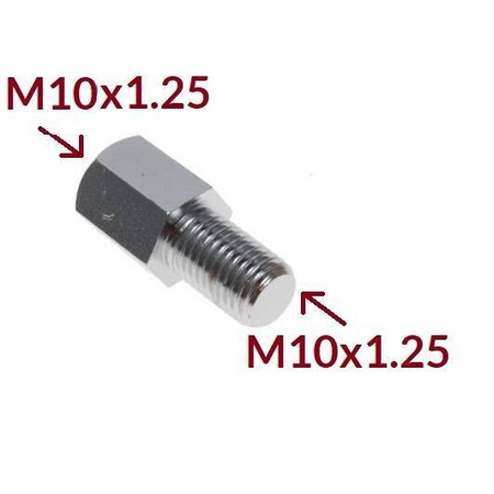 Mirror Adapter 10mm Inner/Outer Left-Thread for Motorcycle/Scooter/Moped