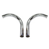 Pair Chrome Exhaust Headers 40mm for CZ 350 6V