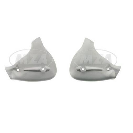 Set Zierblech L+R 2-Befestigungslöcher ALU Vordergabel f. Simson KR50 SR2E SR4-1