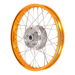 Speichenrad 16 Zoll Alufelge orange eloxiert für SIMSON Modelle