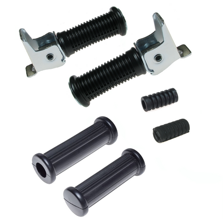 Simson S50 SR4 Passenger Footpeg Rubber & Kickstarter/Shift Set (old)