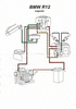 BMW R12 Magneto Wiring Harness with Cotton Sleeving + Wiring Diagram