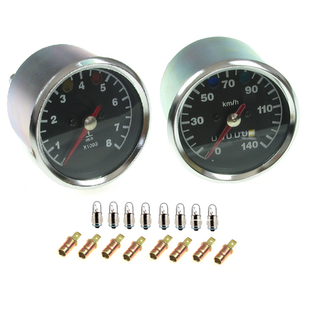 Speedo & Tachometer 80mm 6V w/ Indicator for MZ ETZ 125/150/250/251/301