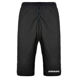 Krótkie spodnie dresowe dla motocykli Simson — 100% bawełna, 3/4 styl, Rozmiar M